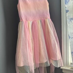 Charming Pink and Cream Tulle Dress